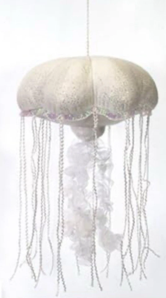 Fiesta Toys 14" White Jellyfish Glittered Plush Stuffed Animal Toy - Image 1 of 1