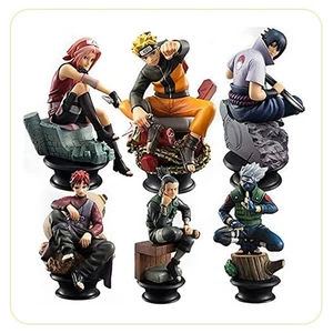 Crazyshelf-Naruto Mini Action Figure Set (9cm) Confezione da 6 per Regalo Decorazione Studio - Foto 1 di 5