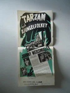 JOHNNY WEISSMULLER/TARZAN TRIUMPHS/ /F2510/2 affiches suédoises - Picture 1 of 2