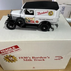 Danbury Mint 1:24 scale 1930’s Ford Borden’s Milk Delivery Truck w/ Box - Picture 1 of 12