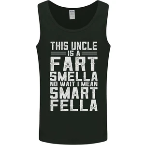 Uncle Is a Fart Smella Funny Fathers Day Mens Vest Tank Top - Picture 1 of 11