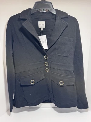 Nic + Zoe Medium Black Onyx Editor Knit Blazer ALL1132 Career Chic Retail $198 - Image 1 of 4