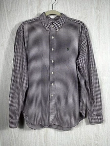 Ralph Lauren Men’s XL Purple & White Check Button-Down Shirt Classic Fit - Picture 1 of 8