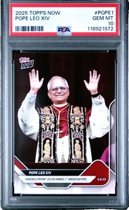2025 Topps Now Pope Leo XIV First American Pope PSA 10 - Picture 1 of 2