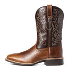 Men's Classic Durable Round Toe Embroidered Western Cowboy Boots