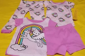 NWT Hello Kitty 4-Piece Girl's Pajamas long pj pants set & shorts pj set 24 mos - Picture 1 of 3