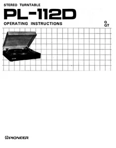 Operating Instructions for Pioneer PL-112 D - Picture 1 of 1