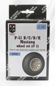 P-51 B/C/D/K Mustang Halberd Models wheels set #1 1/48 kit - Picture 1 of 8