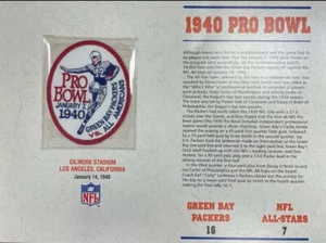 1940 NFL Pro Bowl Willabee & Ward Stat Card Patch - Picture 1 of 2