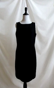 Liz Claiborne Classics Gr. 8 ärmellos Leinenmischung gefüttert schwarz Etuikleid - Bild 1 von 9