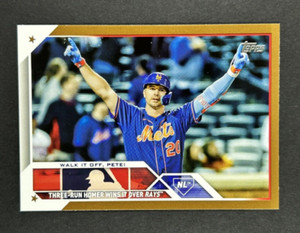 2023 Topps Update, Walk it off Pete #US292, SN 1117/2023, Gold Parallel