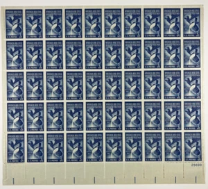 Scott 1090 - 1957 Steel Industry Full Sheet of 50 US 3¢ Stamps MHN - Picture 1 of 2