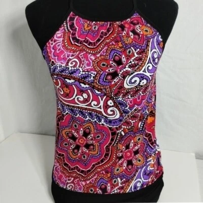 iz Byer Paisley Halter Top Sleeveless Casual Blouse Summer Tank Top S - Image 1 of 4