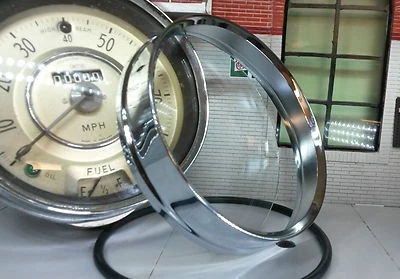 Smiths Speedo Chrome Bezel Trim Glass fit Morris Minor 1000 850 Traveller Saloon - Image 1 of 4