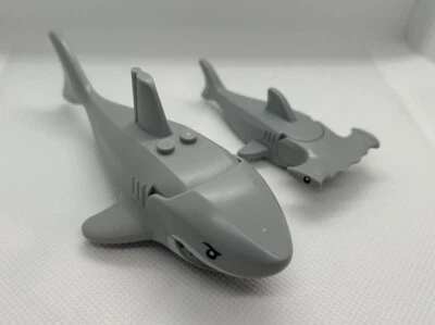 LEGO Great White Shark and Hammerhead Minifigures ONLY 6243 8633 - Image 1 of 4