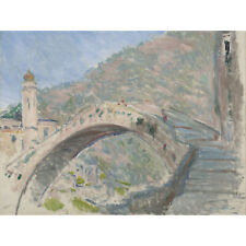 Claude Monet Bridge At Dolceacqua 1884 Painting Huge Wall Art Poster Print