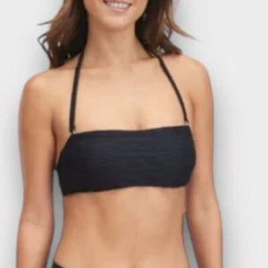 Splendid Black Wavy Bandeau Swim Top Medium NWT - Picture 1 of 11