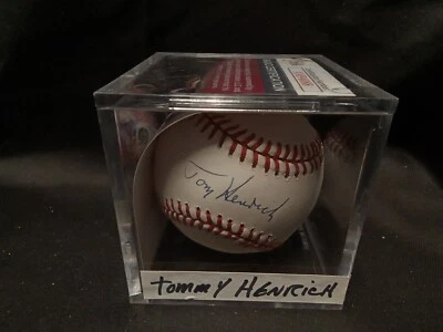 Tommy Henrich Signed Rawlings OAL Baseball Autograph JSA COA BB # - Image 1 of 3