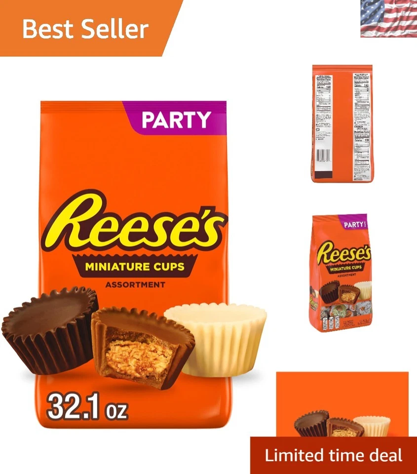 Reese's Chocolate Peanut Butter Cup Candy Assortment Miniatures Party Bag