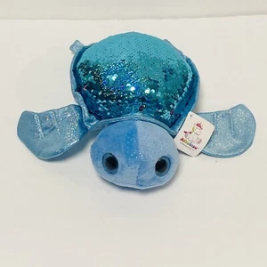 Sea Turtle Stuffed Animal Glittering Reversible Sequins Cute Plush Toy Kids Fun - Picture 1 of 17