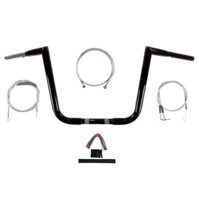 Комплект руля 1 1/4 дюйма черный 12 дюймов Jarhead Ape 1990-1995 Harley-Davidson Softail - Изображение 1 из 3