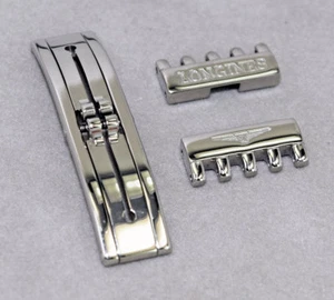 NEW Genuine Longines Stainless Steel Watch Bracelet 39mm Folding Clasp 150-27639 - Picture 1 of 1