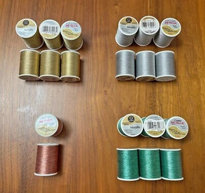 1 Spool Metallic Thread Coats & Clark D62Decorative Sewing/Craft - 4 Colors NOS - Picture 1 of 18