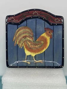Pier 1 Rooster Inn 6in snack tray plate dish handpainted - Picture 1 of 4