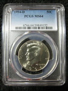 1994 D Kennedy Half Dollar PCGS MS64 - Picture 1 of 3