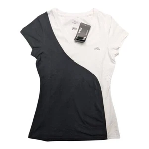 Fila F2 Functional Shirt Women's S Activewear Black White - Picture 1 of 5
