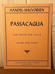 Handel-Halvorsen Passacaglia for Violin and Cello score and Parts - Picture 1 of 2