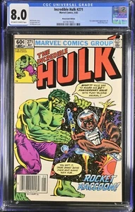Marvel Incredible Hulk 271 CGC 8.0 Newsstand Edition Rocket Raccoon AVENGERS MCU - Picture 1 of 2