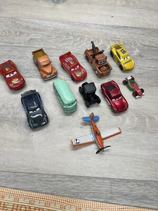 Disney Pixar Cars Toy Lot Of 11 Vehicles Lightning McQueen - Picture 1 of 11