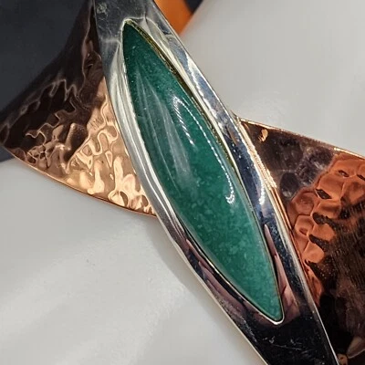 Bracelete Jay King DTR cobre prata esterlina azul natural pedra apatita NOVO - Imagem 1 de 4