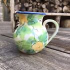 Small Vintage Studio Pottery Jug Creamer Abstract Floral Design Signed Dated ‘95
