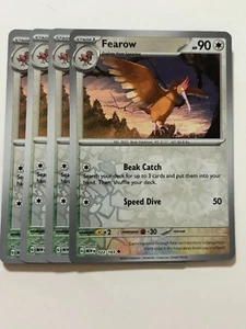 Pokemon Card 151 Reverse Holographic 4x Playset Fearow 022/165 Near Mint - Picture 1 of 1