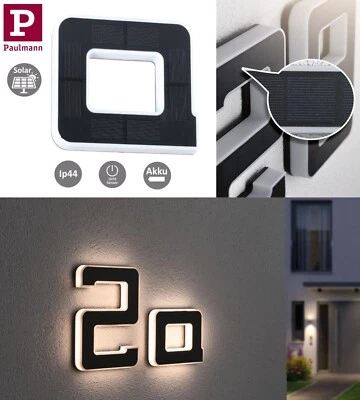 Paulmann Solar LED Hausnummernleuchte Buchstabe A inkl. wechselbarer Akku IP44  - Bild 1 von 4