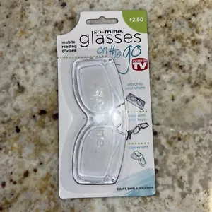 Brand New SO MINE “on the go” Mobile Reading Glasses As Seen On TV Clear + 2.50 - Picture 1 of 5