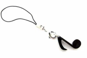 Notes Pendentif pour Téléphone Portable Miniblings Achtelnoten Déco Croche Schwz - Photo 1 sur 3