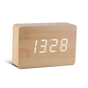 Digital Alarm Clock Brick Click Clock Sound Activated LED Beach Effect Gingko - Picture 1 of 1