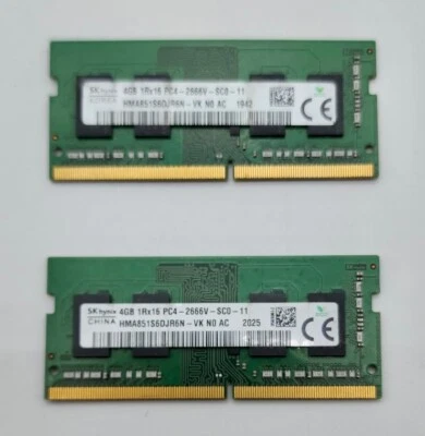 SK Hynix 8GB (2x4GB) PC4-21300 DDR4-2666V Laptop Memory SDRAM HMA851S6DJR6N-VK - Image 1 of 2