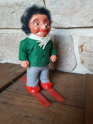 ANCIEN JOUET HÉRISSON SKI MECKY STEIFF - Photo 1/4