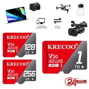 Carte mémoire flash 256/1024 Go Micro SD TF SDHC classe 10 U3 pour téléphone appareil photo - Photo 1 sur 17