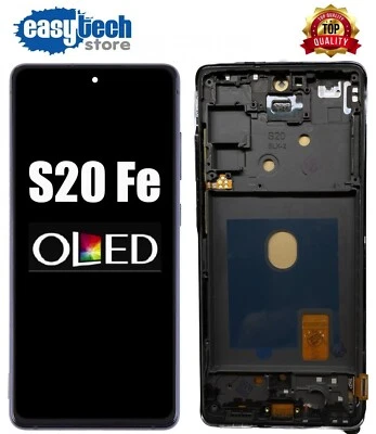 Samsung S20 FE SM-G780 G781 Display OLED LCD Touch Schermo Vetro Frame Navy Blu