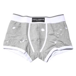 DOLCE & GABBANA Underwear Gray Cotton Stretch Regular Boxer IT4 / US S 230usd - Picture 1 of 3