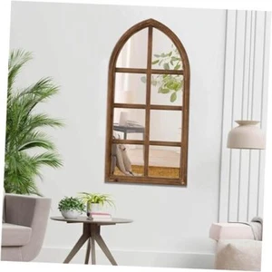 Farmhouse Cathedral Window Pane Mirror Wall Decor 18 X 36 Inch, Hanging Style1 - Picture 1 of 6