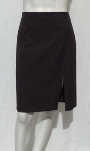 ARMANI EXCHANGE Dk Eggplant Purple Stretch Nylon Twill Pencil Knee Skirt US M 8 - Picture 1 of 6