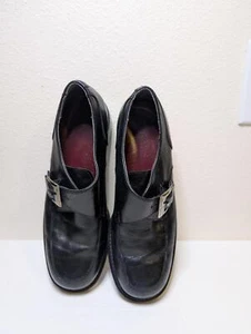 EUC G.H. Bass Black Leather Women's Derby Shoes with Buckle Size 6.5 - Picture 1 of 8