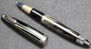 Sheaffer Tuckaway 4.5" Stripe White Dot Fountain Pen w/ 14k Lifetime Wrap Nib - Picture 1 of 4