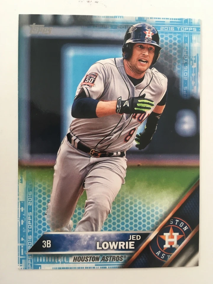 2016 Topps Mini Blue Parallel Jed Lowrie Astros 38 #'d /10 Rare Low S&H - Image 1 of 1